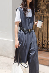 Wei Shang 2022 new women's Korean straight pants waist wide leg work jumpsuit